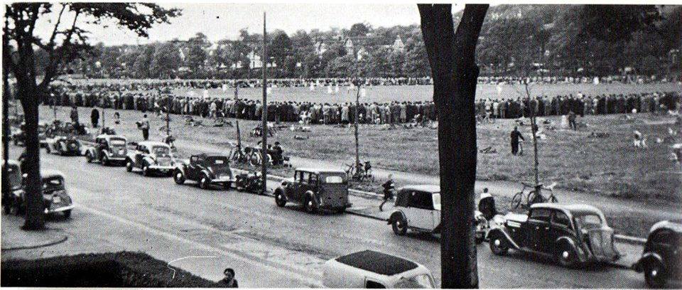 Roath Rec 1953 Baseball Penylan v Grange Albion, 6000 spectators reported to have been there
