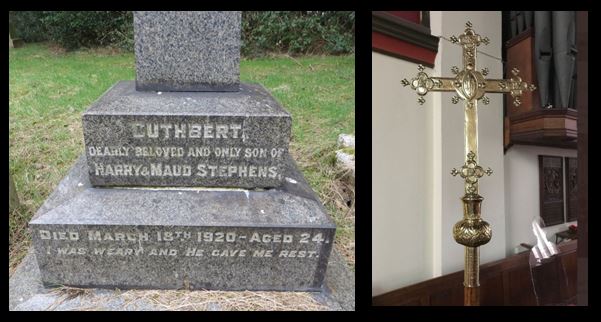 Cuthbert Stephens grave and dedicated processional cross